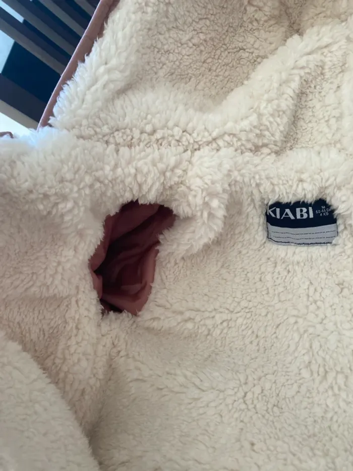 Combinaison neuve rose molletonné pâle fille hiver capuche 1 mois kiabi - photo numéro 5