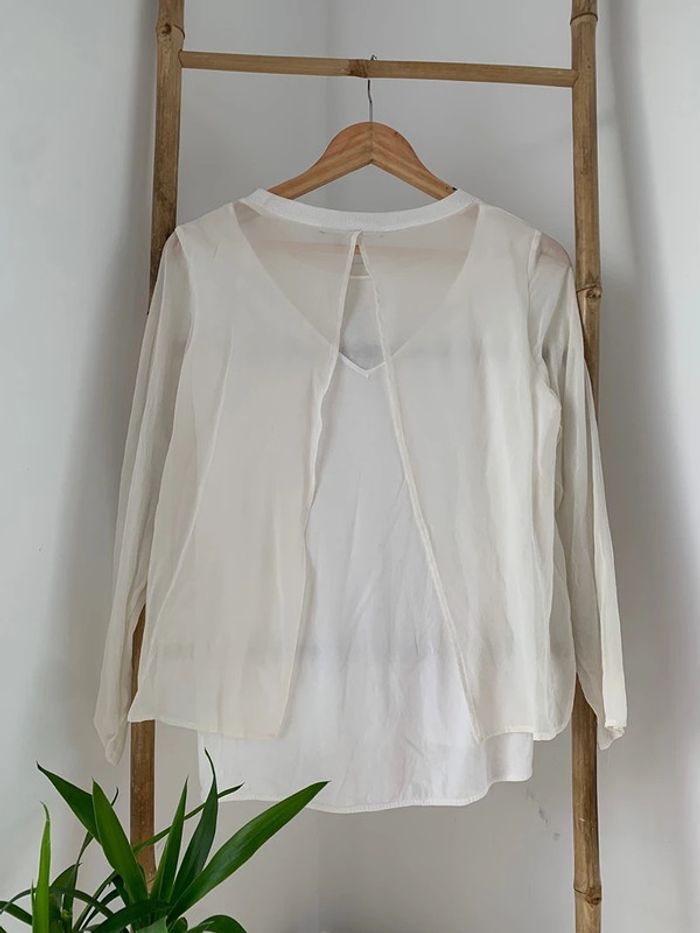 blouse Comptoir des Cotonniers blanc taille S - photo numéro 2