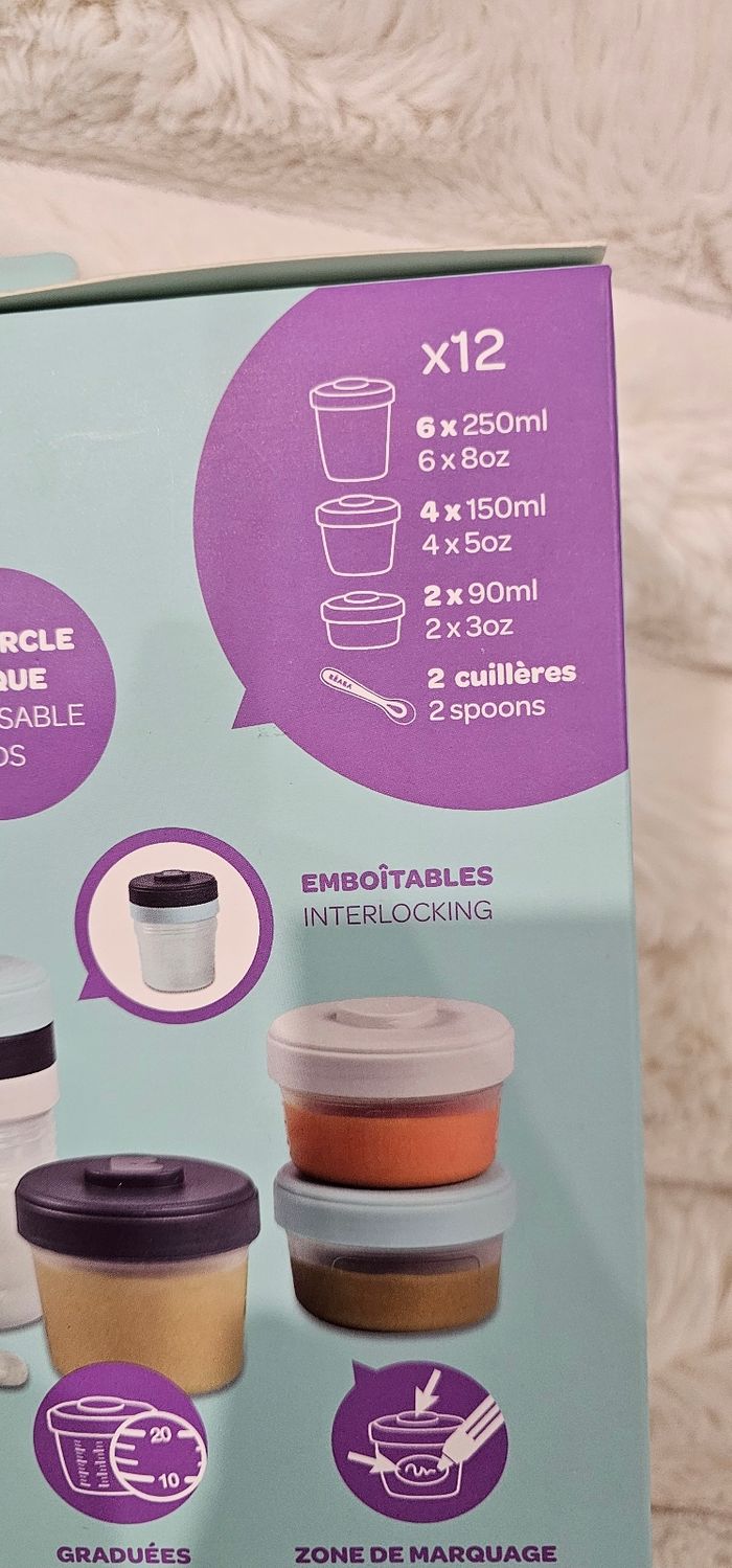 Pack 1er repas 12 portions avec 2 cuillère Béaba Neuf - photo numéro 6