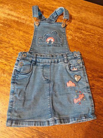 Robe en jean fille arc en ciel taille 3 ans Orchestra