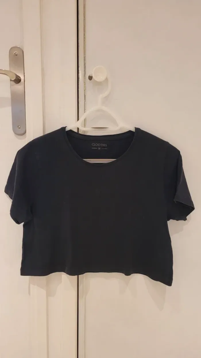 T-shirt crop-top 100% coton