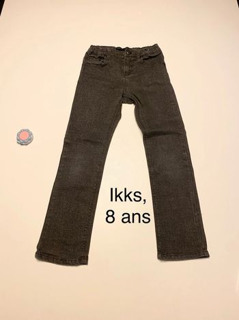 Jean ikks gris slim fit 8 ans
