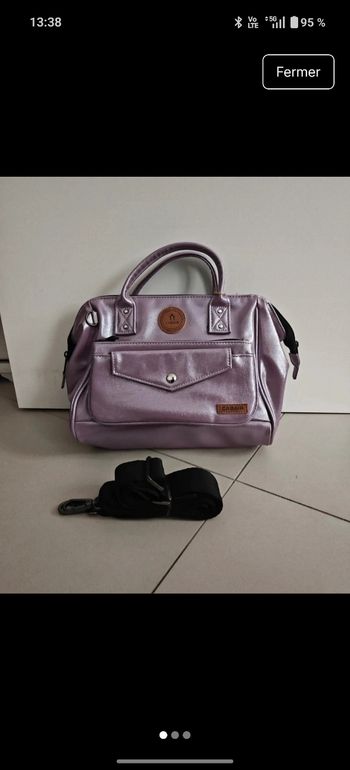 Crossbody M Cabaïa lilas irisé