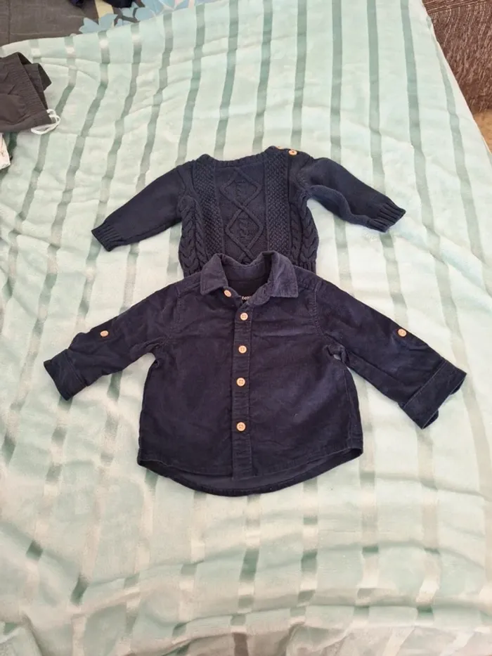 Ensemble chemise et pull 3 mois