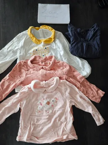 Lot 3 Tshirt col claudine