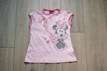 Maillot manche courte rose minnie. 8 ans fille. Disney