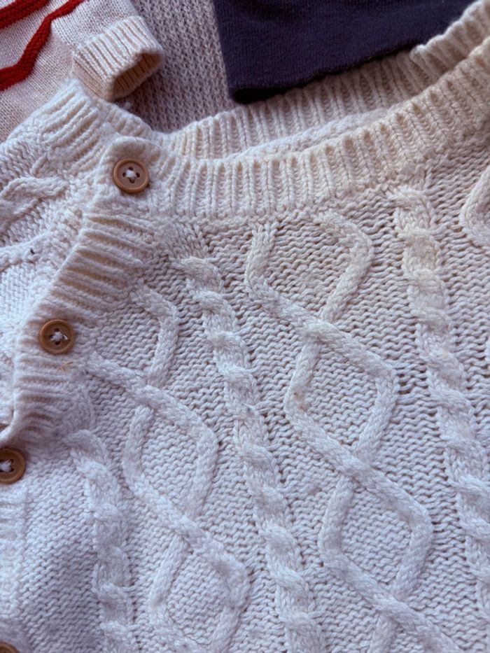 Lot de 3 pulls taille 3mois multi marques (sergent major, boutchou) - photo numéro 5