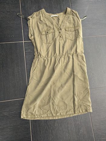 Robe sans manches style saharienne flanelle matière douce