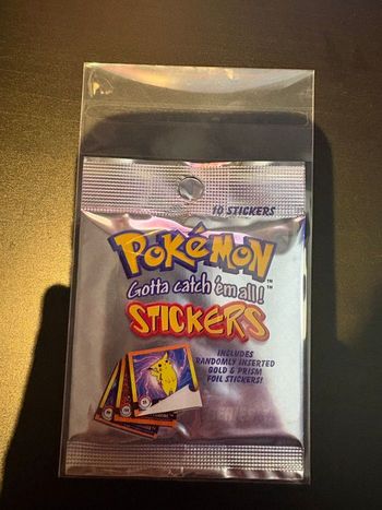 Booster stickers Pokémon de 1999 + lot de stickers 