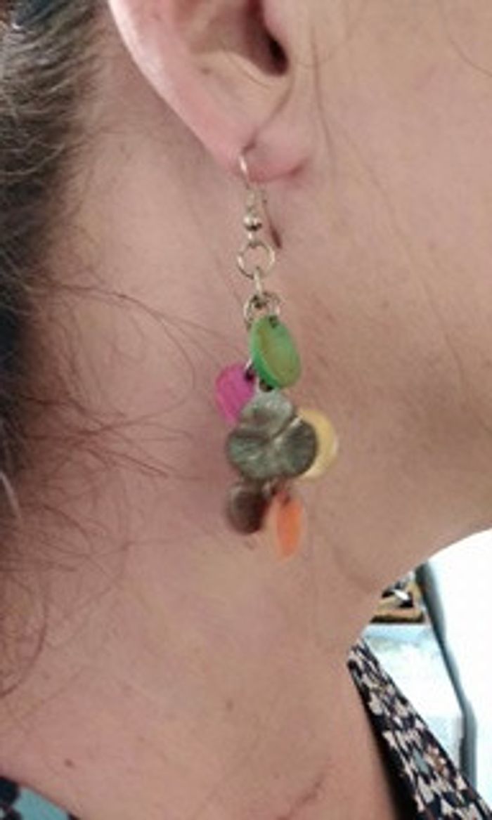 Boucles d'oreilles multicolores