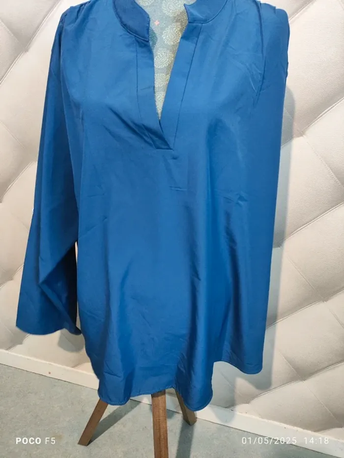 Tunique femme bleu 6 Xl / 58 manque longue et 3/4 neuve - photo numéro 6