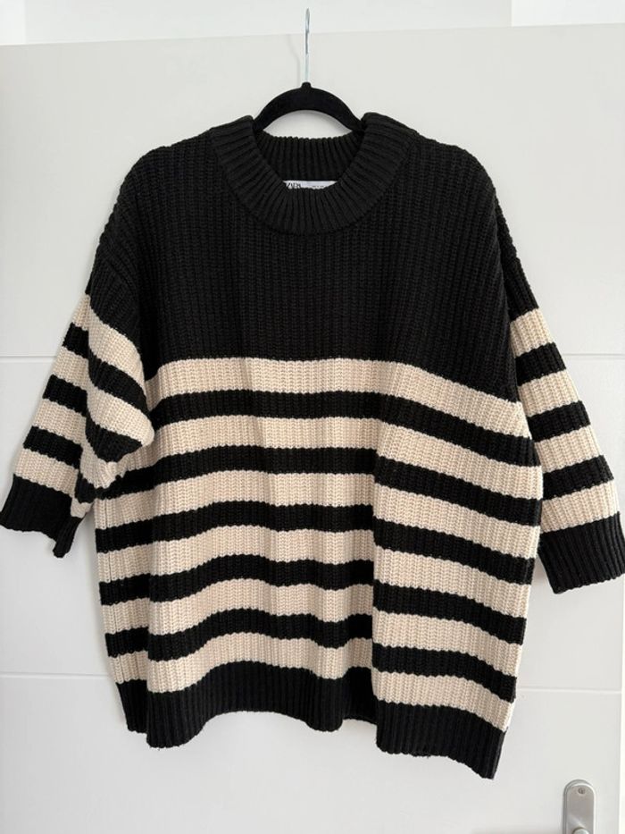Pull rayé rayures Zara maille vest sweat camisa blusa Maglia camicia sweater maglione suéter trui - photo numéro 4