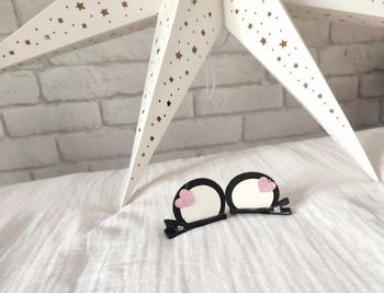 Lot de 2 barrettes oreilles Panda