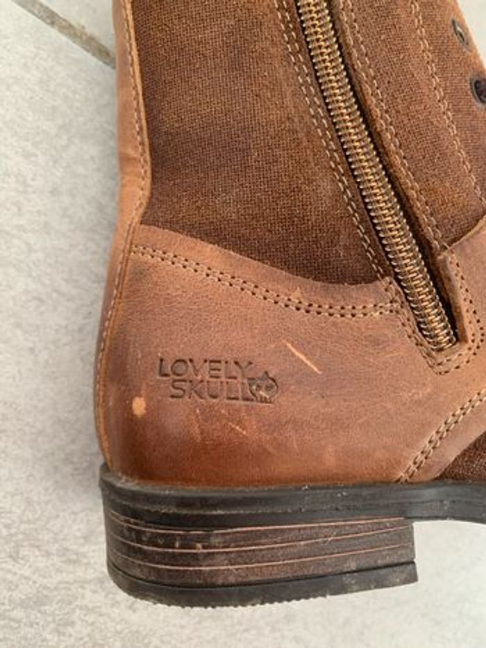 Bottines marron en cuir taille 34 - photo numéro 5