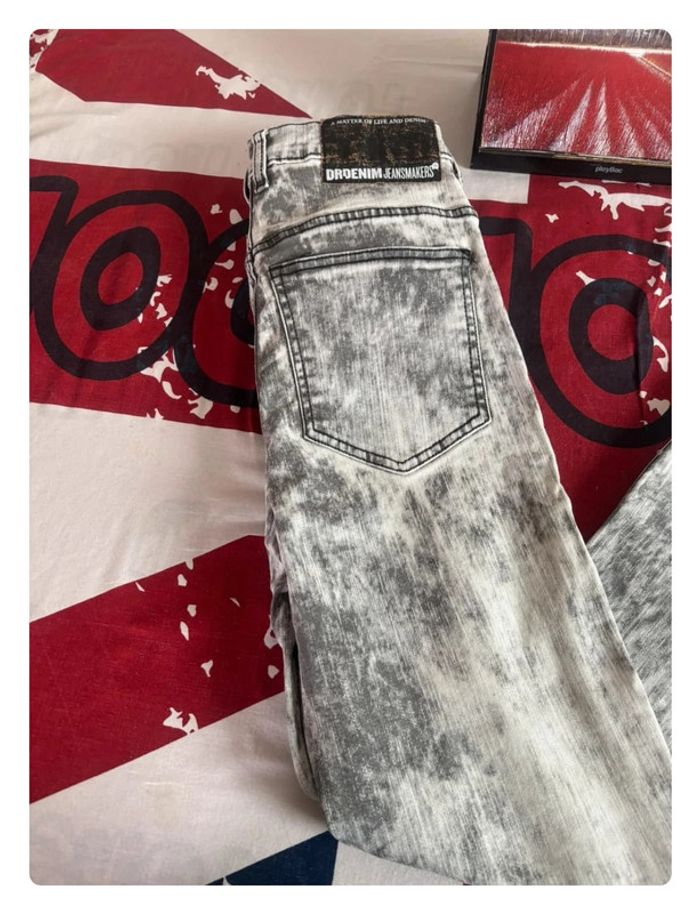 Jeans Dr Denim gris foncés délavé nuancé gris clairs taille 34 - photo numéro 2