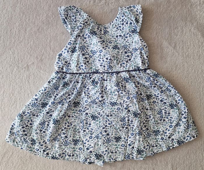 Robe 👗 cérémonie blanc imprimé fleuris - 12M - Vertbaudet [TBE] - photo numéro 2