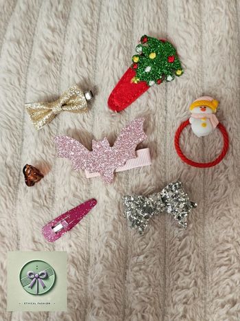 Lot barrettes à cheveux fille 👧 + 1 chouchou