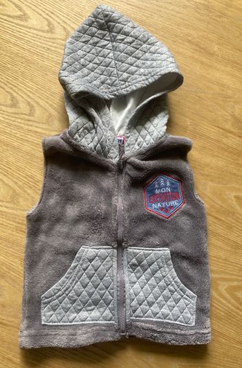 veste polaire zippée sans manches bébé 1 an