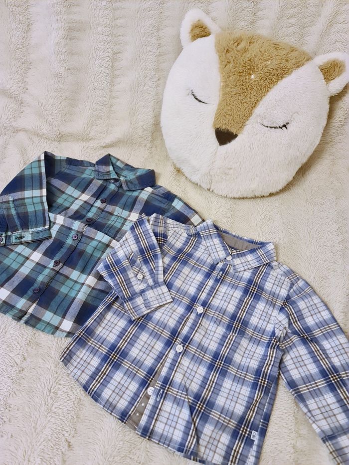 Lot de 2 chemises garçon 12 mois