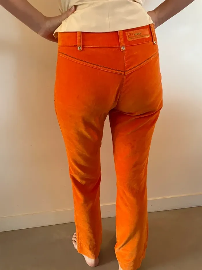 Pantalon façon velours Purification Garcia 38 orange - photo numéro 3