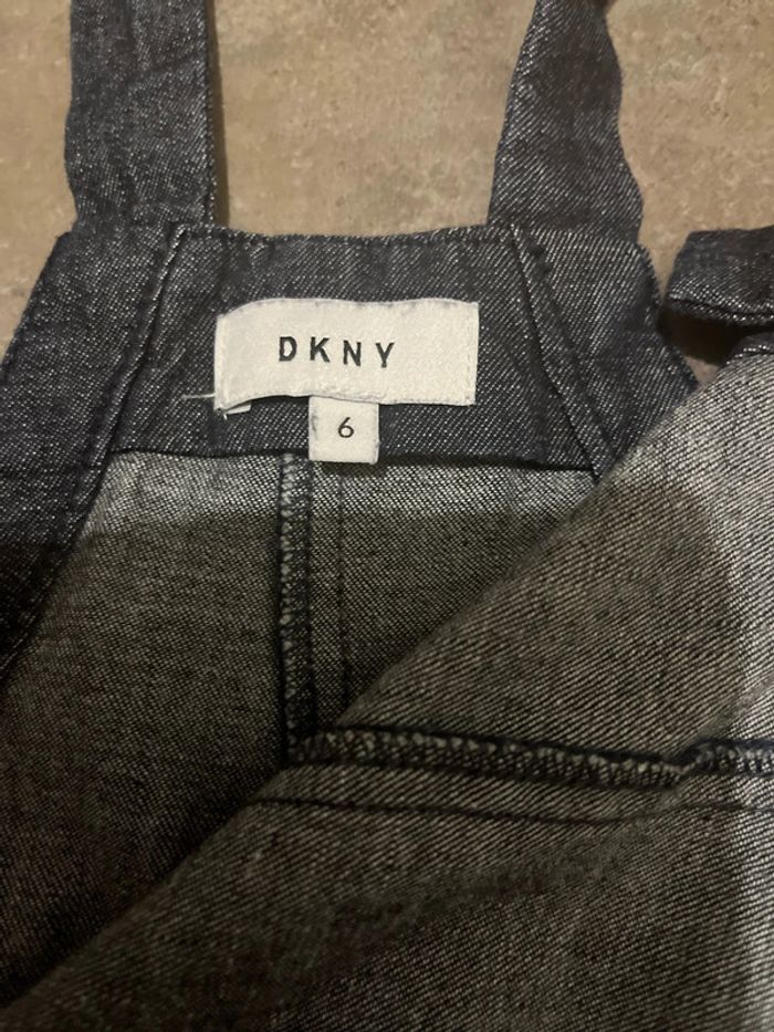 6 ans - DKNY salopette jeans souple brut