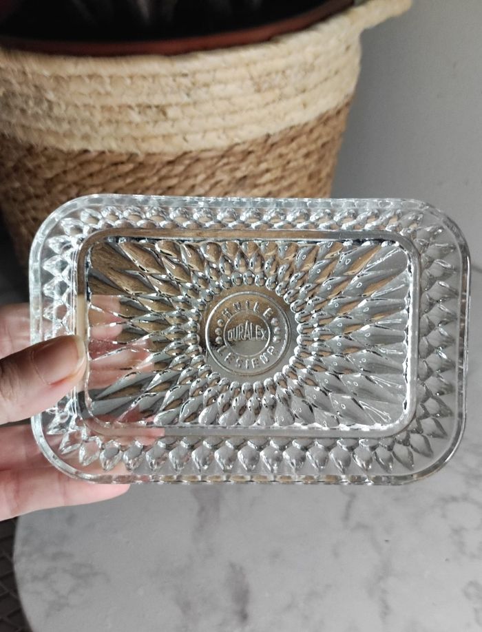 Ramequin  / beurrier en verre moulé - photo numéro 3