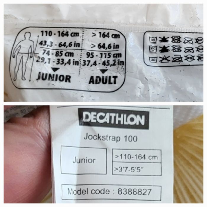 Decathlon Outshock Coquille de protection/Jockstrap 100 Junior T110-164cm& Taille 74-85cm -Blanc - photo numéro 4