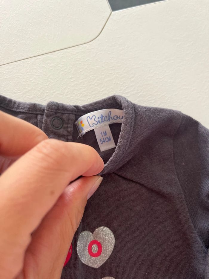 2 tee shirt ML Kitchoun 1 mois - photo numéro 5