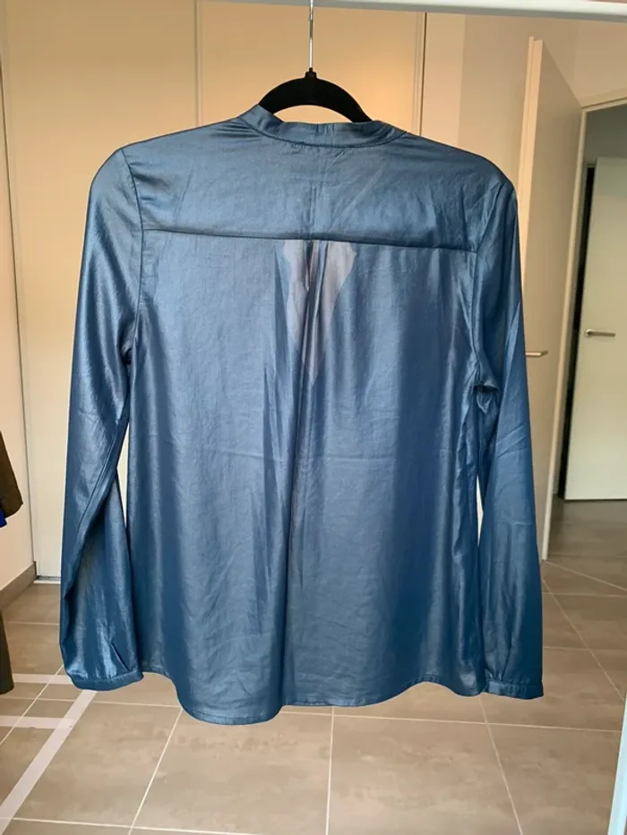 Chemise blouse One Step taille M bleu pétrole - photo numéro 3