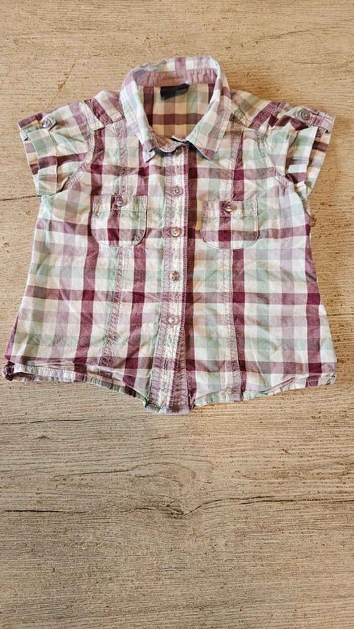 Chemise à carreaux, manches courtes, Sergent Major, 3 ans, nickel - photo numéro 2