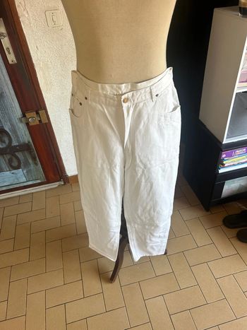 Jeans blanc femme grande taille