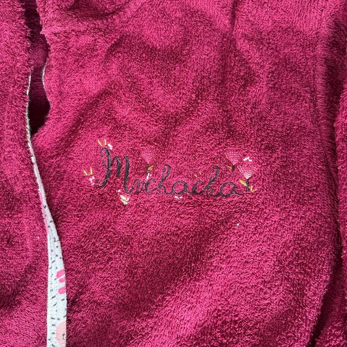 Peignoir de bain bordeaux 8ans (128) - photo numéro 2
