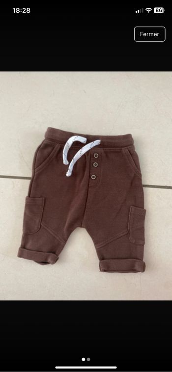 Short kiabi 3 mois côtelé neuf