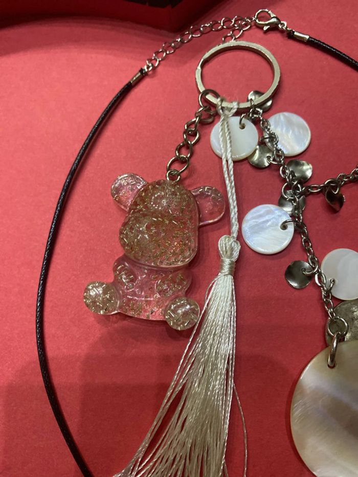 Pendentif  pierre chakra + porte clefs - photo numéro 3