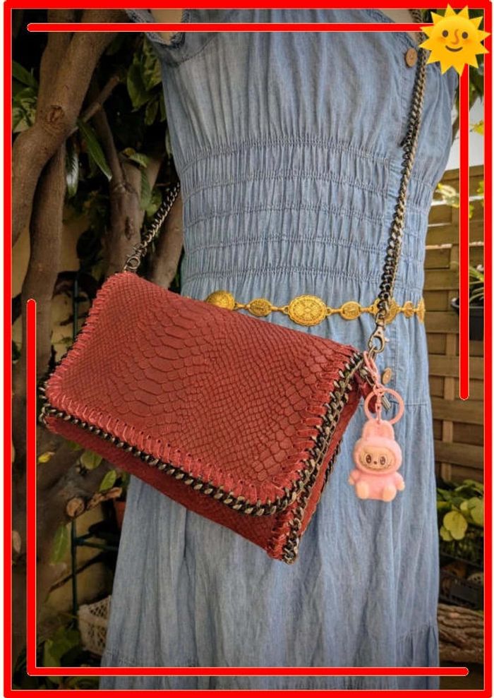 👜 Sac bordeaux en cuir véritable – Made in Italy 🇮🇹