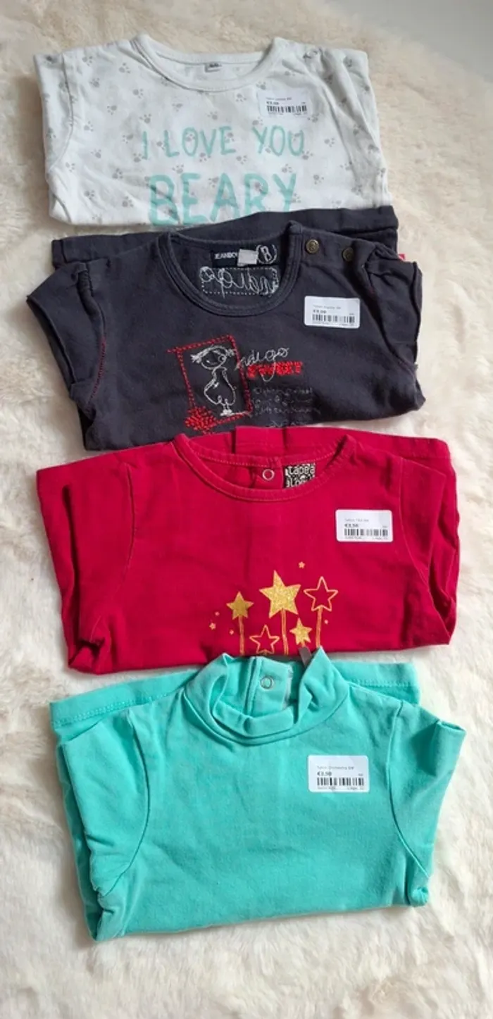 Lot de 7 t-shirts manches longues taille 6 mois - photo numéro 3