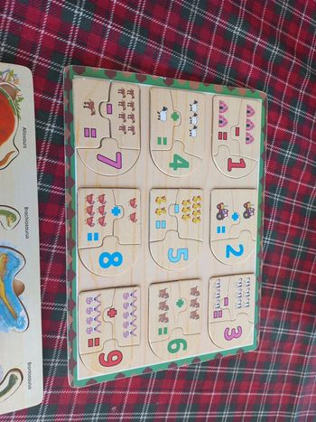 Puzzle bois apprendre a compter