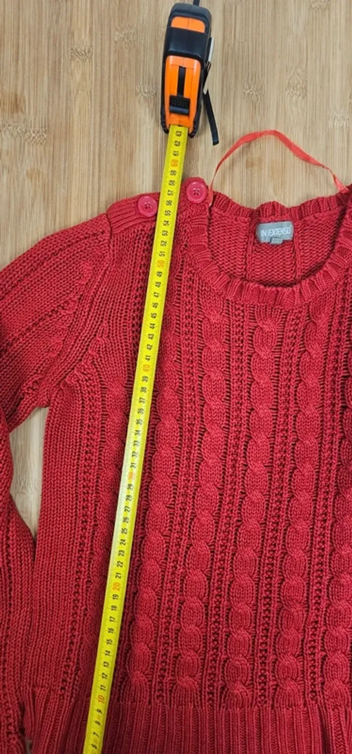 Pull rouge pas trop épais In extenso T:M  38/40 - photo numéro 10