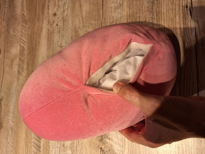 Peluche Barbapapa rose 28 cm avec poche au dos - photo numéro 2