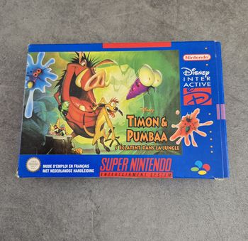 Jeu Super Nintendo Timon & Pumbaa s'éclatent dans la jungle - Pal Fra Fah très Bon état - Complet