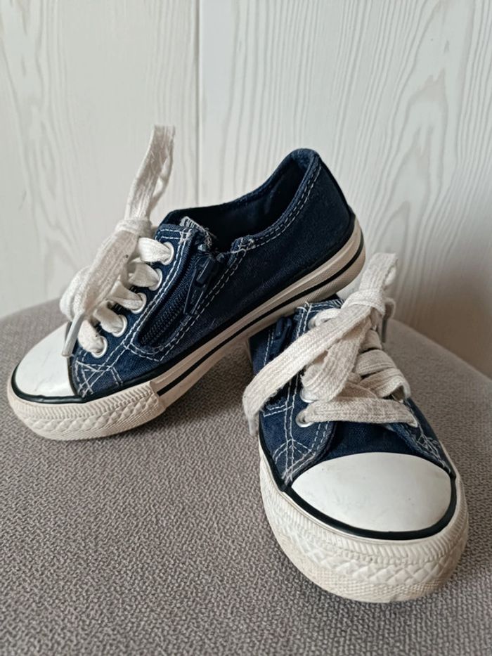 Basket en toile bleu marine - photo numéro 2