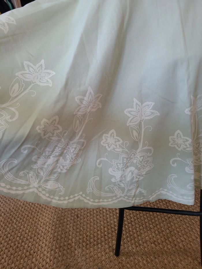 Jupe longue trapèze, vert anis, taille 38 - photo numéro 3