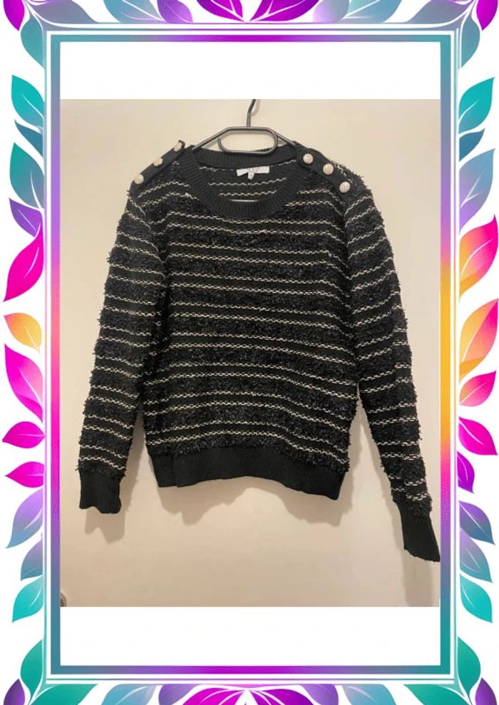 Pull noir doré taille unique
