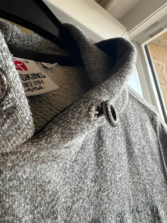 Pull capuche redskins gris - photo numéro 4