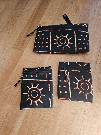 Pochettes sac cabaia neuves réalisées par couturier wax