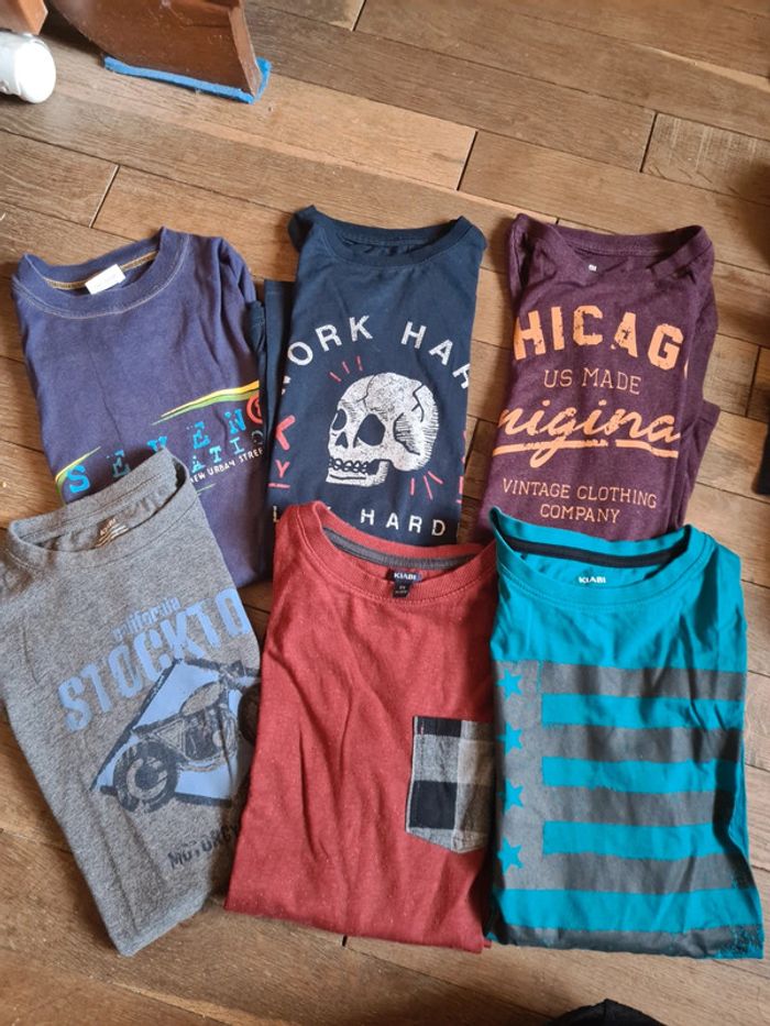 Lot 6 t shirts manches longues 12 ans