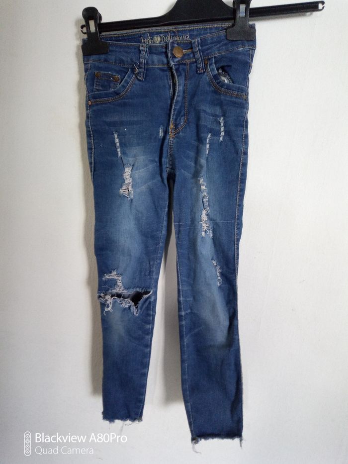 Jean déchiré enfant fille   6 ans / 7ans