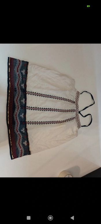 Tee shirt top court femme Morgan taille S dos croisé rétro vintage