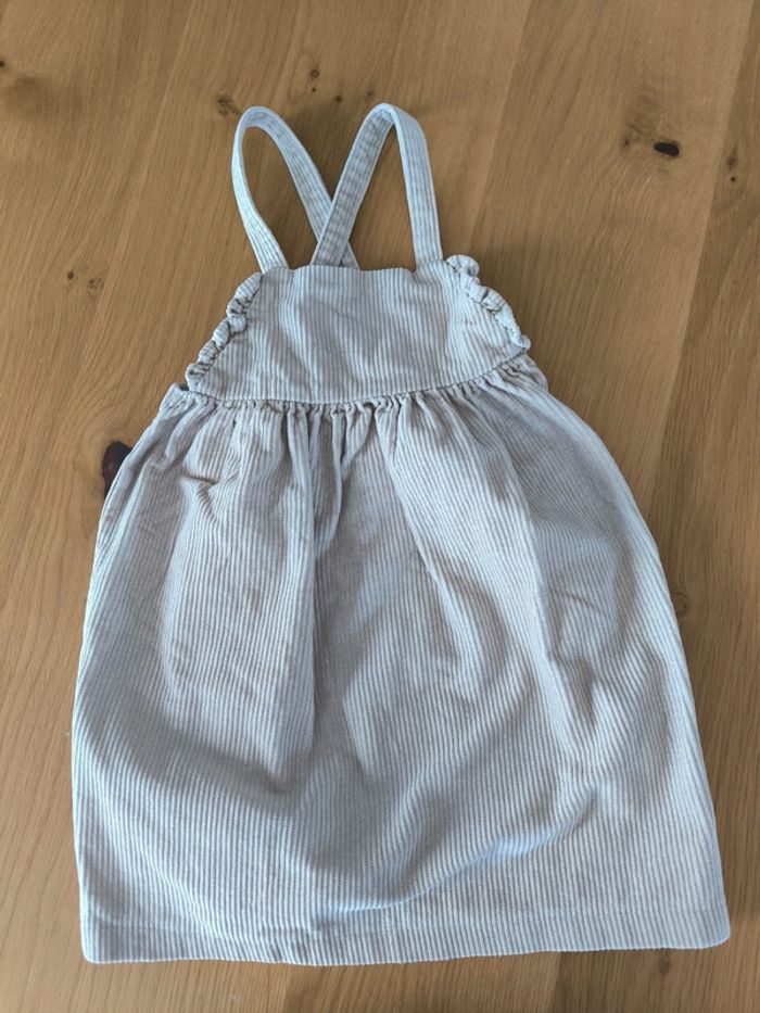 Robe salopette beige velours 36 mois Kiabi