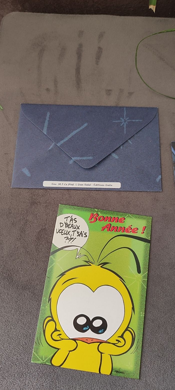 Lot 2 cartes de voeux le Piaf 8.5*13 cm - photo numéro 2